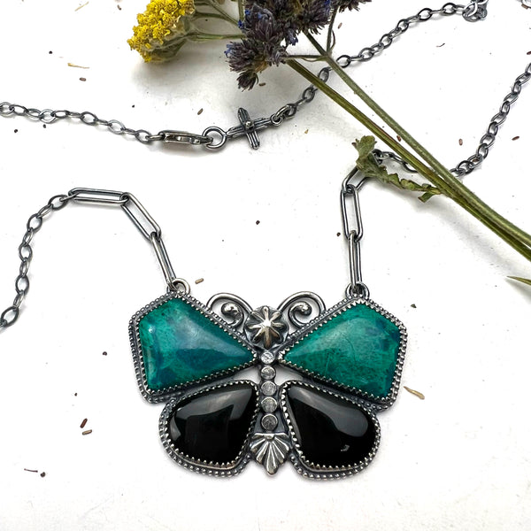 Chrysocolla Butterfly Necklace