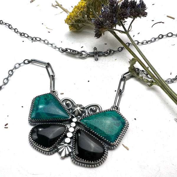 Chrysocolla Butterfly Necklace