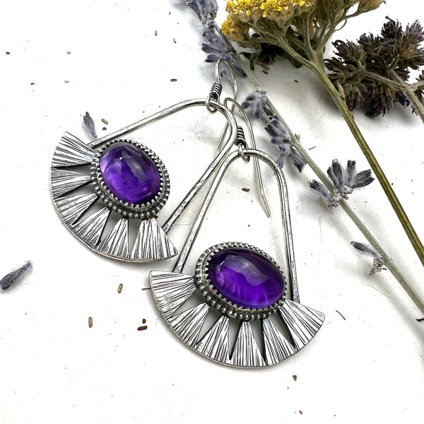 Amethyst Juniper Earrings