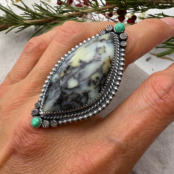 Dendritic Opal Ring