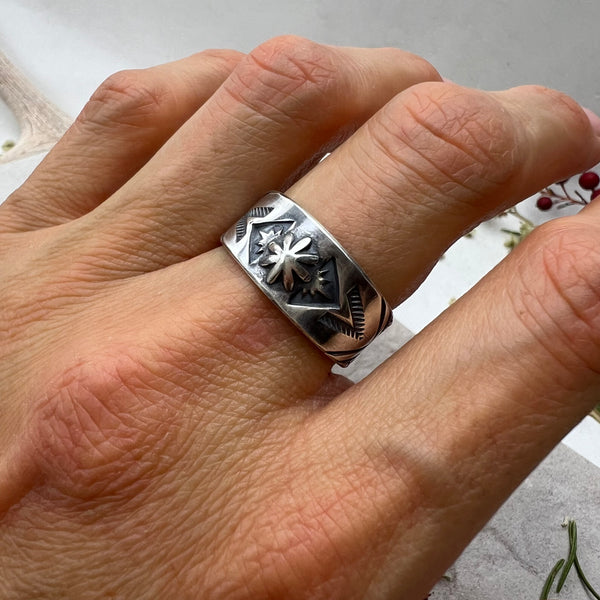 Sterling Silver Repoussé Band