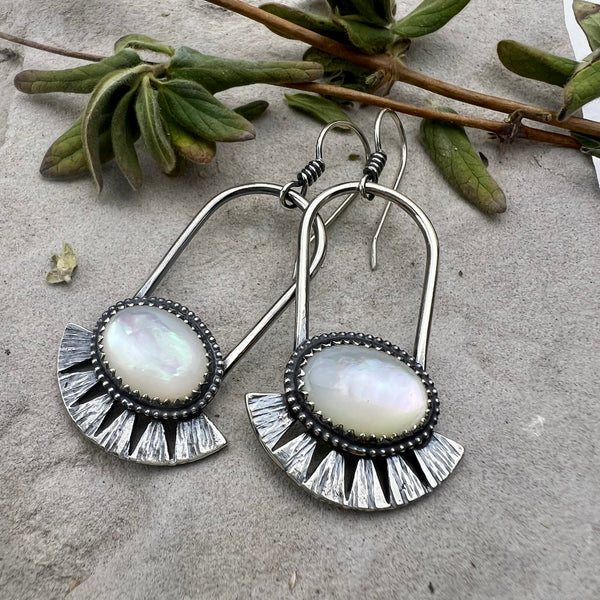 Mother of Pearl Juniper Earrings