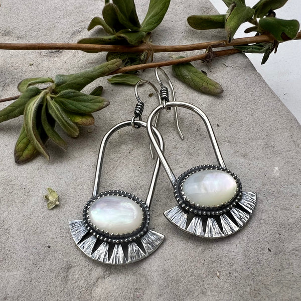 Mother of Pearl Juniper Earrings