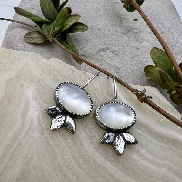 Mother of Pearl Agave Earrings