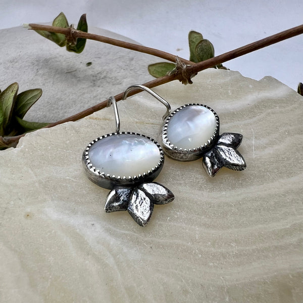 Mother of Pearl Agave Earrings