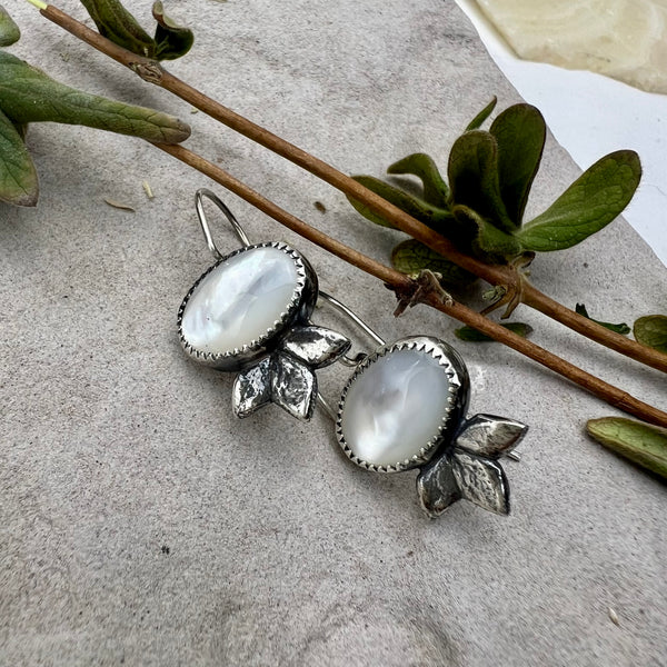 Mother of Pearl Agave Earrings